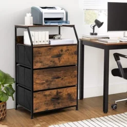 Costway 3 Drawer Dresser W/Top Shelf Storage Tower Cabinet For Bedroom Hallway Nursery 14 Costway 3 Drawer Dresser W/Top Shelf Storage Tower Cabinet For Bedroom Hallway Nursery -Bedroom Home Store GUEST 747ec68a c88a 4d1c 944c 31ff72c7fb8e