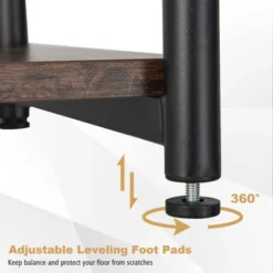 Tangkula 3-Tier Industrial Side Table Nightstand With Removable Mesh Metal Shelf Adjustable Leveling Foot Pads End Table 13 Tangkula 3-Tier Industrial Side Table Nightstand With Removable Mesh Metal Shelf Adjustable Leveling Foot Pads End Table -Bedroom Home Store GUEST 74c5b943 eb7a 435e 9e94 c6cb2e967058