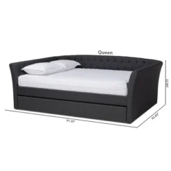 Delora Upholstered Daybed With Trundle - Baxton Studio 21 Delora Upholstered Daybed With Trundle - Baxton Studio -Bedroom Home Store GUEST 74e1d4d0 6bb6 4392 9aba 477154d4148f