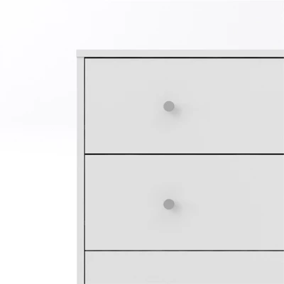Wood Portland 5 Drawer Chest In White-Tvilum 10 Wood Portland 5 Drawer Chest In White-Tvilum - Image 9