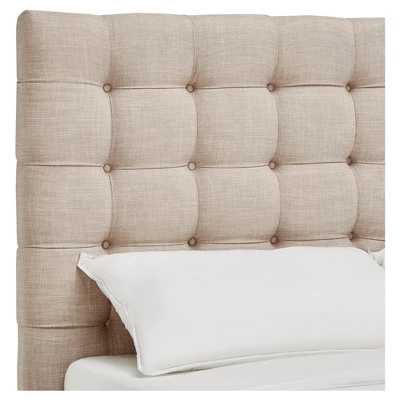 King Ascott Hill Button Tufted Bed Oatmeal - Inspire Q 6 King Ascott Hill Button Tufted Bed Oatmeal - Inspire Q - Image 4