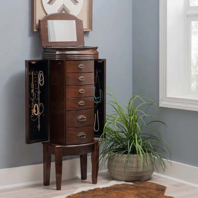 Verona Italian Influenced Jewelry Armoire Espresso - Powell Company 12 Verona Italian Influenced Jewelry Armoire Espresso - Powell Company - Image 10