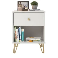 Finley Nightstand White - Novogratz 15 Finley Nightstand White - Novogratz -Bedroom Home Store GUEST 75879409 b5ec 46b2 91e9 0a3d4fd1f6d7