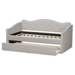 Twin Kaija Modern And Contemporary Fabric Daybed With Trundle Gray - Baxton Studio 17 Twin Kaija Modern And Contemporary Fabric Daybed With Trundle Gray - Baxton Studio -Bedroom Home Store GUEST 760bdae0 a564 4813 883a 1f797f1bedeb