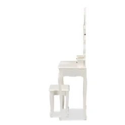2pc Macsen Wood Vanity Set With Adjustable Mirror White - Baxton Studio 15 2pc Macsen Wood Vanity Set With Adjustable Mirror White - Baxton Studio -Bedroom Home Store GUEST 777608de d7a2 4706 909d e1facf6f70c1
