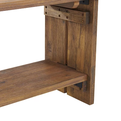 40" Bethel Acacia Wood Bench Natural - Alaterre Furniture 8 40" Bethel Acacia Wood Bench Natural - Alaterre Furniture - Image 6