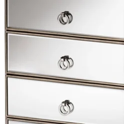 Ewan Mirrored 3 Drawer Nightstand Silver - Baxton Studio 12 Ewan Mirrored 3 Drawer Nightstand Silver - Baxton Studio -Bedroom Home Store GUEST 78af1214 ba03 4f99 9a22 c667356e9def