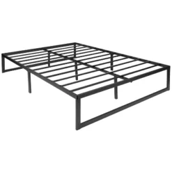 Flash Furniture 14 Inch Metal Platform Bed Frame - No Box Spring Needed With Steel Slat Support And Quick Lock Functionality -Bedroom Home Store GUEST 78f1056f 7874 488a 8df5 d64c53a306d3