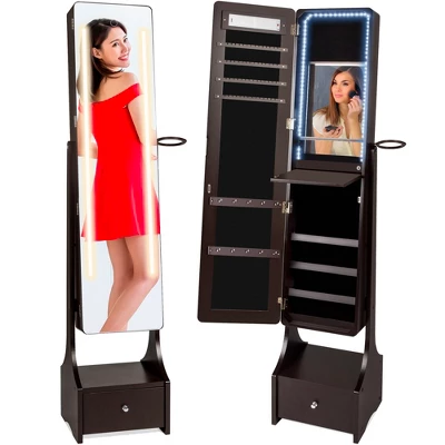 Best Choice Products Full Length LED Mirrored Jewelry Storage Organizer Cabinet W/ Interior & Exterior Lights 11 Best Choice Products Full Length LED Mirrored Jewelry Storage Organizer Cabinet W/ Interior & Exterior Lights - Image 9