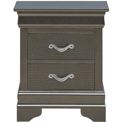 Passion Furniture Lorana 2-Drawer Nightstand (24 In. H X 16 In. W X 21 In. D) 10 Passion Furniture Lorana 2-Drawer Nightstand (24 In. H X 16 In. W X 21 In. D) - Image 8