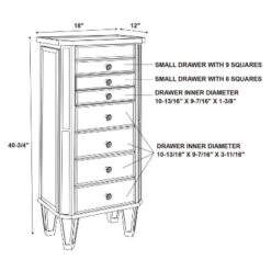 Aislin Jewelry Armoire Mirror/Silver - Powell Company 27 Aislin Jewelry Armoire Mirror/Silver - Powell Company -Bedroom Home Store GUEST 7b7eb4a4 13b5 471e a63e 43edde7c4d38