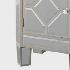 Cierra 25.59'' H X 17.71'' W X 13.78'' D Tall Champagne Mirrored Nightstand End Table With 1 Drawer Accent Nightstand-Maison Boucle 11 Cierra 25.59'' H X 17.71'' W X 13.78'' D Tall Champagne Mirrored Nightstand End Table With 1 Drawer Accent Nightstand-Maison Boucle -Bedroom Home Store GUEST 7b8e09c3 b50a 4dfe b6b9 54e26e563e95
