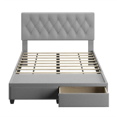 Henley Linen Tufted Upholstered Platform Bed With Storage Drawers - Eco Dream 12 Henley Linen Tufted Upholstered Platform Bed With Storage Drawers - Eco Dream - Image 10
