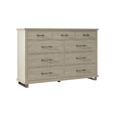 Set Of 2 24" 5 Drawer Chest And 64" 9 Drawer Dresser Beige - Accent Furniture 4 Set Of 2 24" 5 Drawer Chest And 64" 9 Drawer Dresser Beige - Accent Furniture - Image 2