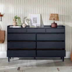 Mid-Century Modern Solid Wood 9 Drawer Horizontal Dresser - Saracina Home 18 Mid-Century Modern Solid Wood 9 Drawer Horizontal Dresser - Saracina Home -Bedroom Home Store GUEST 809dc709 bf47 4166 bf61 b1aab0040813