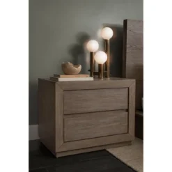 Resto 2 Drawer Nightstand Gray - Abbyson Living