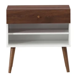 Costway Nightstand End Side Table Drawer Storage Shelf Mid-Century Rubber Wood Leg 19 Costway Nightstand End Side Table Drawer Storage Shelf Mid-Century Rubber Wood Leg -Bedroom Home Store GUEST 814c84c5 4087 4632 9b07 51c8203a6796