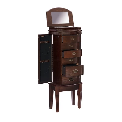 Verona Italian Influenced Jewelry Armoire Espresso - Powell Company 4 Verona Italian Influenced Jewelry Armoire Espresso - Powell Company - Image 2