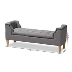 Perret Oak Finished Wood Bench Gray - Baxton Studio 16 Perret Oak Finished Wood Bench Gray - Baxton Studio -Bedroom Home Store GUEST 835a1010 b6d6 49b6 9bfb 2280d6a3669c