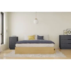 2pc Ballet Bedroom Set Natural Maple/Charcoal Gray - Nexera 8 2pc Ballet Bedroom Set Natural Maple/Charcoal Gray - Nexera -Bedroom Home Store GUEST 83faa837 1b20 4e83 88ed 7b90a0824343
