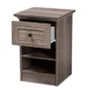 Dara 1 Drawer Wood Nightstand Gray/Brown/Black - Baxton Studio 2 Dara 1 Drawer Wood Nightstand Gray/Brown/Black - Baxton Studio -Bedroom Home Store GUEST 840eb7a2 b435 42e1 a751 9dff9029bd6f