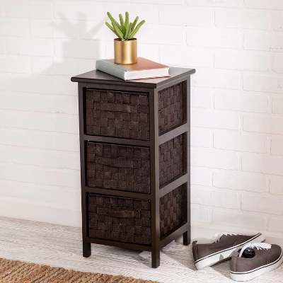 Honey-Can-Do 3 Drawer Chest Espresso 4 Honey-Can-Do 3 Drawer Chest Espresso - Image 2