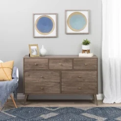 7 Drawer Milo Mid-Century Modern Dresser - Prepac 21 7 Drawer Milo Mid-Century Modern Dresser - Prepac -Bedroom Home Store GUEST 8449dda0 c4b2 4017 bc94 31cd64686740