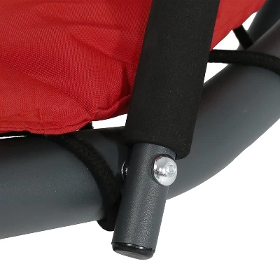 Sunnydaze Decor Sunnydaze Outdoor Hanging Chaise Floating Lounge Chair With Canopy Umbrella And Stand 8 Sunnydaze Decor Sunnydaze Outdoor Hanging Chaise Floating Lounge Chair With Canopy Umbrella And Stand - Image 6