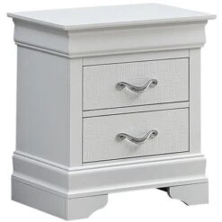Passion Furniture Lorana 2-Drawer Nightstand (24 In. H X 16 In. W X 21 In. D)