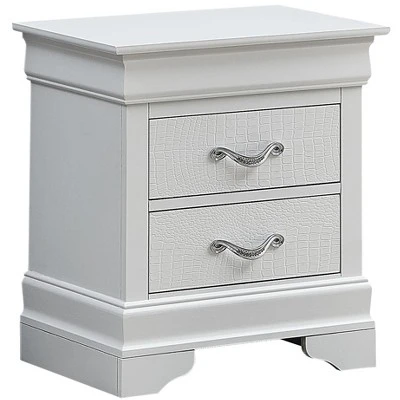 Passion Furniture Lorana 2-Drawer Nightstand (24 In. H X 16 In. W X 21 In. D) 3 Passion Furniture Lorana 2-Drawer Nightstand (24 In. H X 16 In. W X 21 In. D)