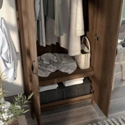 Andreasson Wardrobe Closet Distressed Walnut - HOMES: Inside + Out 16 Andreasson Wardrobe Closet Distressed Walnut - HOMES: Inside + Out -Bedroom Home Store GUEST 85416f54 3e7c 43b4 982d cb5077a3f410