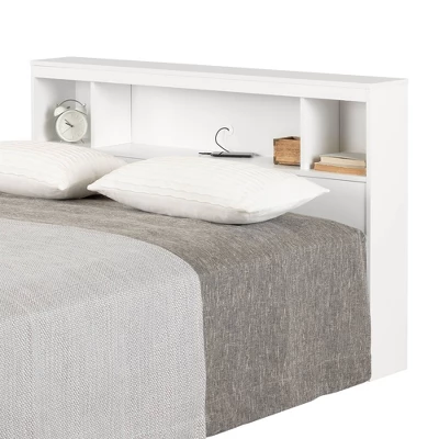 Full Fusion Bookcase Headboard Pure White - South Shore 8 Full Fusion Bookcase Headboard Pure White - South Shore - Image 6