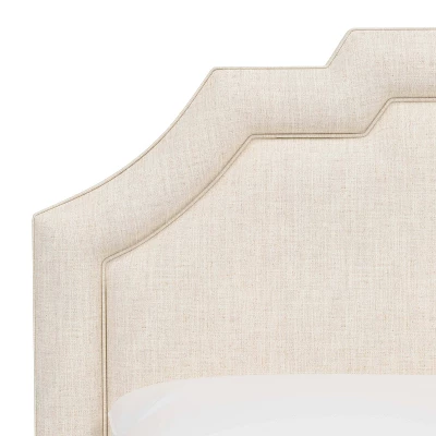 Axel Notched Bordered Headboard Linen - Skyline Furniture 6 Axel Notched Bordered Headboard Linen - Skyline Furniture - Image 4