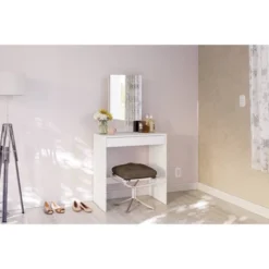 Kansas Vanity With Mirror White - Polifurniture 13 Kansas Vanity With Mirror White - Polifurniture -Bedroom Home Store GUEST 89377727 dedf 4835 bbf4 03d08483fd08