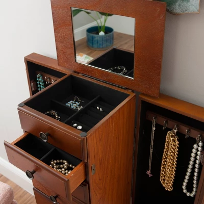 Wylie Jewelry Armoire Cherry Red - Powell Company 14 Wylie Jewelry Armoire Cherry Red - Powell Company - Image 12