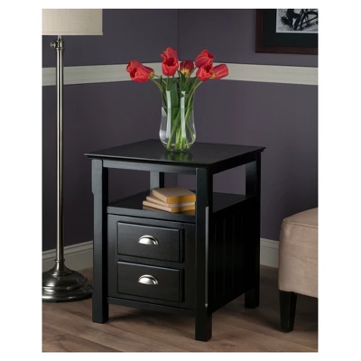 Timber Nightstand Black - Winsome 4 Timber Nightstand Black - Winsome - Image 2