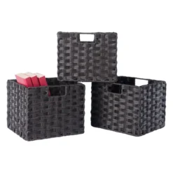 42" 7pc Leo Storage Shelf With Baskets Espresso/Chocolate - Winsome 24 42" 7pc Leo Storage Shelf With Baskets Espresso/Chocolate - Winsome -Bedroom Home Store GUEST 8b872925 bb47 4b59 a1eb 4b791874e559