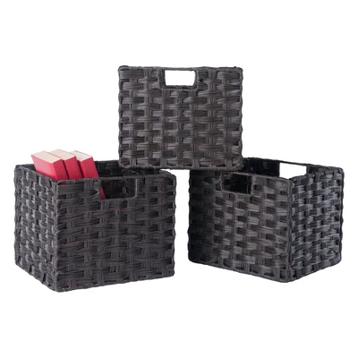 42" 7pc Leo Storage Shelf With Baskets Espresso/Chocolate - Winsome 12 42" 7pc Leo Storage Shelf With Baskets Espresso/Chocolate - Winsome - Image 10