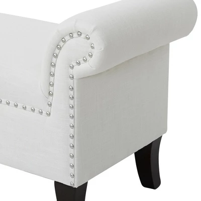 Jennifer Taylor Home Kathy Roll Arm Entryway Accent Bench 9 Jennifer Taylor Home Kathy Roll Arm Entryway Accent Bench - Image 7