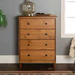 Stiva Classic Mid-Century Modern Vertical 4 Drawer Dresser - Saracina Home 13 Stiva Classic Mid-Century Modern Vertical 4 Drawer Dresser - Saracina Home -Bedroom Home Store GUEST 8d80b7b0 7a6b 40f6 8fc7 edeb7656d79f