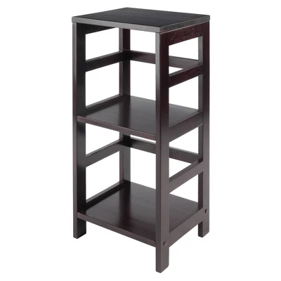 29.21" 3pc Leo Storage Shelf With Baskets Espresso/Chocolate - Winsome 6 29.21" 3pc Leo Storage Shelf With Baskets Espresso/Chocolate - Winsome - Image 4