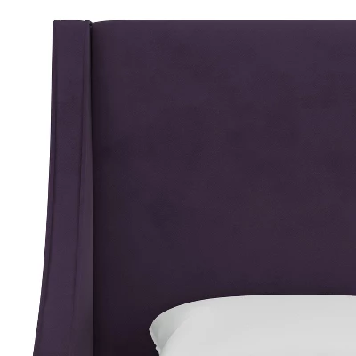 Dianna Swoop Arm Wingback Velvet Bed - Skyline Furniture 5 Dianna Swoop Arm Wingback Velvet Bed - Skyline Furniture - Image 3