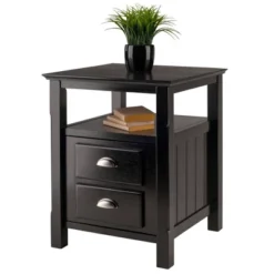 Timber Nightstand Black - Winsome 13 Timber Nightstand Black - Winsome -Bedroom Home Store GUEST 9027da60 e35b 428a 932e e4b65301676e
