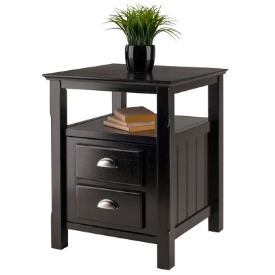 Timber Nightstand Black - Winsome 8 Timber Nightstand Black - Winsome - Image 6