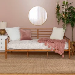 Bedroom Home Store 29 Mid Century Modern Solid Wood Spindle Daybed - Saracina Home