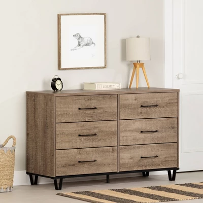 Arlen 6 Drawer Double Dresser - South Shore 3 Arlen 6 Drawer Double Dresser - South Shore
