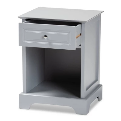 1 Drawer Chase Wood Nightstand - Baxton Studio 3 1 Drawer Chase Wood Nightstand - Baxton Studio