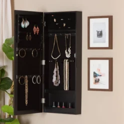 Pontus Wood Wall-Mountable Jewelry Armoire With Mirror - Baxton Studio 16 Pontus Wood Wall-Mountable Jewelry Armoire With Mirror - Baxton Studio -Bedroom Home Store GUEST 92684dcb e2a1 427d 86b0 1b61c440d3e9
