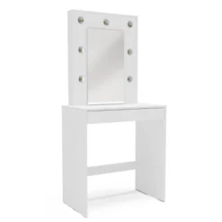 Emma Vanity Table With Lighted Mirror White - Polifurniture 9 Emma Vanity Table With Lighted Mirror White - Polifurniture -Bedroom Home Store GUEST 938a8ccc dad1 46d6 8b9b a40f3ef7f3bf