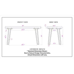 Alaterre Furniture Hairpin Natural Brown Live Edge Wood With Metal Bench 22 Alaterre Furniture Hairpin Natural Brown Live Edge Wood With Metal Bench -Bedroom Home Store GUEST 93b1cd7d 7736 4094 abfb 9483e85cfbaa